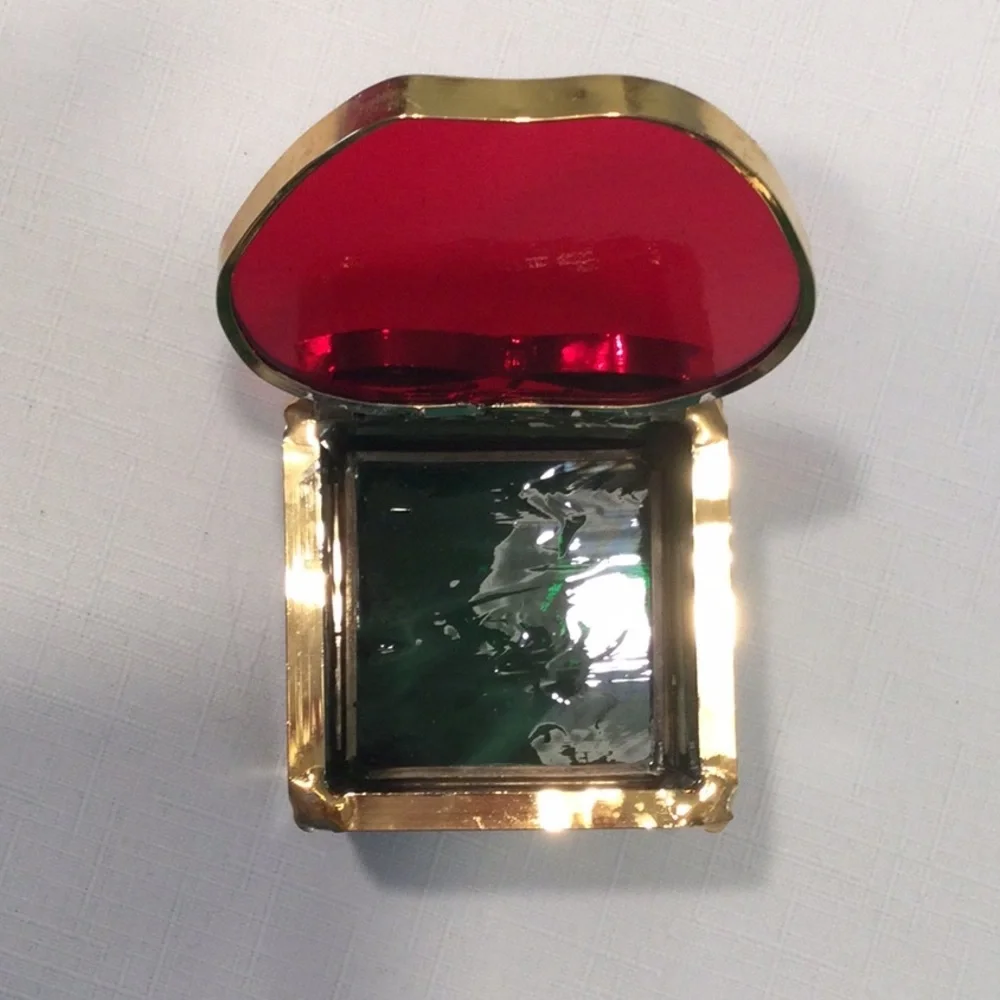 Apple Glass Hinged Trinket Box​